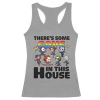 There's Some Gays in This House Racerback Tank Top Funny LGBTQ+ Horror Character Pride Mashup - Wonder Print Shop