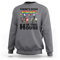 There's Some Gays in This House Sweatshirt Funny LGBTQ+ Horror Character Pride Mashup - Wonder Print Shop