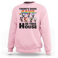 There's Some Gays in This House Sweatshirt Funny LGBTQ+ Horror Character Pride Mashup - Wonder Print Shop