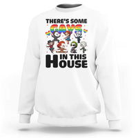 There's Some Gays in This House Sweatshirt Funny LGBTQ+ Horror Character Pride Mashup - Wonder Print Shop