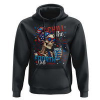 Chill the Fourth Out Skeleton Hoodie Funny Patriotic 4th of July Fireworks Party - Wonder Print Shop