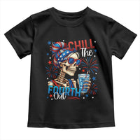 Chill the Fourth Out Skeleton Toddler T Shirt Funny Patriotic 4th of July Fireworks Party - Wonder Print Shop