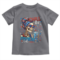Chill the Fourth Out Skeleton Toddler T Shirt Funny Patriotic 4th of July Fireworks Party - Wonder Print Shop