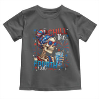Chill the Fourth Out Skeleton Toddler T Shirt Funny Patriotic 4th of July Fireworks Party - Wonder Print Shop
