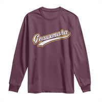 Geauxmaha Vintage Throwback Design Long Sleeve Shirt Purple and Gold Baseball Fan - Wonder Print Shop