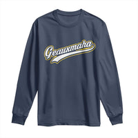 Geauxmaha Vintage Throwback Design Long Sleeve Shirt Purple and Gold Baseball Fan - Wonder Print Shop