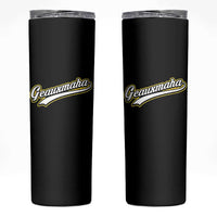 Geauxmaha Vintage Throwback Design Skinny Tumbler Purple and Gold Baseball Fan - Wonder Print Shop