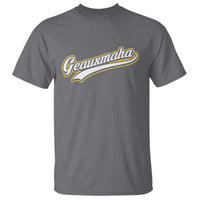 Geauxmaha Vintage Throwback Design T Shirt Purple and Gold Baseball Fan - Wonder Print Shop