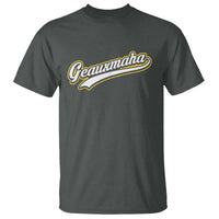 Geauxmaha Vintage Throwback Design T Shirt Purple and Gold Baseball Fan - Wonder Print Shop