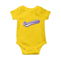 Geauxmaha Vintage Throwback Design Baby Onesie Gold Baseball Fan - Wonder Print Shop