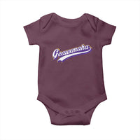 Geauxmaha Vintage Throwback Design Baby Onesie Gold Baseball Fan - Wonder Print Shop