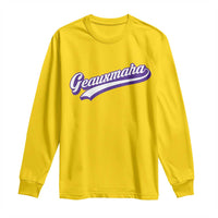 Geauxmaha Vintage Throwback Design Long Sleeve Shirt Gold Baseball Fan - Wonder Print Shop