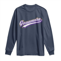 Geauxmaha Vintage Throwback Design Long Sleeve Shirt Gold Baseball Fan - Wonder Print Shop