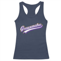 Geauxmaha Vintage Throwback Design Racerback Tank Top Gold Baseball Fan - Wonder Print Shop