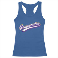 Geauxmaha Vintage Throwback Design Racerback Tank Top Gold Baseball Fan - Wonder Print Shop