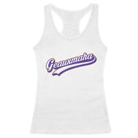 Geauxmaha Vintage Throwback Design Racerback Tank Top Gold Baseball Fan - Wonder Print Shop