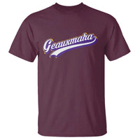 Geauxmaha Vintage Throwback Design T Shirt Gold Baseball Fan - Wonder Print Shop