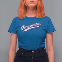 Geauxmaha Vintage Throwback Design T Shirt For Women Gold Baseball Fan - Wonder Print Shop
