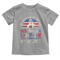 Red White and Livin Happy 4th of July Patriotic Toddler T Shirt Funny Retro Movie Quote You Gotta Keep On Living Man