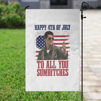 Happy 4th of July To All You Sumbitches Patriotic Graphic Garden Flag Funny Fighter Pilot Retro Action Movie Humor Inspo