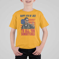 Happy 4th of July To All You Sumbitches Patriotic Graphic T Shirt For Kid Funny Fighter Pilot Retro Action Movie Humor Inspo