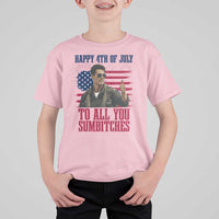 Happy 4th of July To All You Sumbitches Patriotic Graphic T Shirt For Kid Funny Fighter Pilot Retro Action Movie Humor Inspo