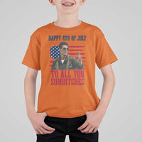 Happy 4th of July To All You Sumbitches Patriotic Graphic T Shirt For Kid Funny Fighter Pilot Retro Action Movie Humor Inspo