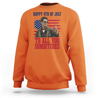 Happy 4th of July To All You Sumbitches Patriotic Graphic Sweatshirt Funny Fighter Pilot Retro Action Movie Humor Inspo