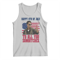 Happy 4th of July To All You Sumbitches Patriotic Graphic Tank Top Funny Fighter Pilot Retro Action Movie Humor Inspo