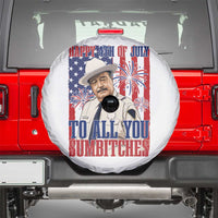 Happy 4th of July To All You Sumbitches Funny Sheriff Patriotic Graphic Spare Tire Cover Retro Movie Quote Inspo Country Humor