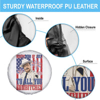 Happy 4th of July To All You Sumbitches Funny Sheriff Patriotic Graphic Spare Tire Cover Retro Movie Quote Inspo Country Humor