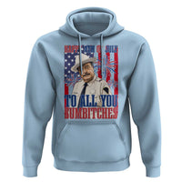 Happy 4th of July To All You Sumbitches Funny Sheriff Patriotic Graphic Hoodie Retro Movie Quote Inspo Country Humor