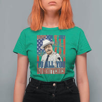 Happy 4th of July To All You Sumbitches Funny Sheriff Patriotic Graphic T Shirt For Women Retro Movie Quote Inspo Country Humor