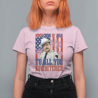 Happy 4th of July To All You Sumbitches Funny Sheriff Patriotic Graphic T Shirt For Women Retro Movie Quote Inspo Country Humor
