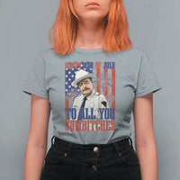 Happy 4th of July To All You Sumbitches Funny Sheriff Patriotic Graphic T Shirt For Women Retro Movie Quote Inspo Country Humor