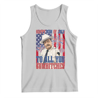 Happy 4th of July To All You Sumbitches Funny Sheriff Patriotic Graphic Tank Top Retro Movie Quote Inspo Country Humor