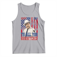 Happy 4th of July To All You Sumbitches Funny Sheriff Patriotic Graphic Tank Top Retro Movie Quote Inspo Country Humor