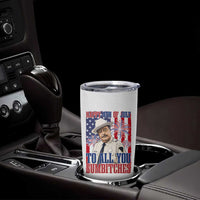 Happy 4th of July To All You Sumbitches Funny Sheriff Patriotic Graphic Tumbler Cup Retro Movie Quote Inspo Country Humor