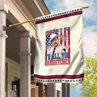 Happy 4th of July To All You Sumbitches Funny Sheriff Graphic Patriotic Garden Flag Retro Movie Quote Inspo Country Humor
