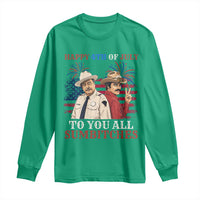 Happy 4th of July To All You Sumbitches Country Humor Long Sleeve Shirt Vintage Southern Cowboy Patriotic Graphic