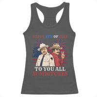 Happy 4th of July To All You Sumbitches Country Humor Racerback Tank Top Vintage Southern Cowboy Patriotic Graphic