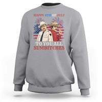 Happy 4th of July To All You Sumbitches Country Humor Sweatshirt Vintage Southern Cowboy Patriotic Graphic