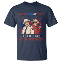 Happy 4th of July To All You Sumbitches Country Humor T Shirt Vintage Southern Cowboy Patriotic Graphic