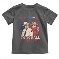 Happy 4th of July To All You Sumbitches Country Humor Toddler T Shirt Vintage Southern Cowboy Patriotic Graphic