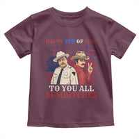 Happy 4th of July To All You Sumbitches Country Humor Toddler T Shirt Vintage Southern Cowboy Patriotic Graphic