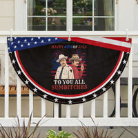 Happy 4th of July To All You Sumbitches Country Humor Patriotic Fan Flag Vintage Southern Cowboy Graphic