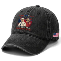 Happy 4th of July To All You Sumbitches Country Humor Washed Cotton Baseball Cap Vintage Southern Cowboy Patriotic Graphic