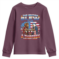The British Blew A Thirteen Colony Lead 0-13 Lion vs Eagle Youth Sweatshirt Chess Match Patriotic 4th of July Funny History Graphic