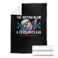 The British Blew A 13 Colony Lead Dabbing Eagle Throw Blanket Funny Patriotic 4th of July History Humor Graphic