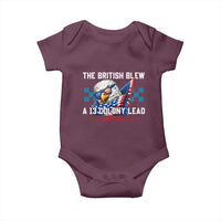 The British Blew A 13 Colony Lead Dabbing Eagle Baby Onesie Funny Patriotic 4th of July History Humor Graphic